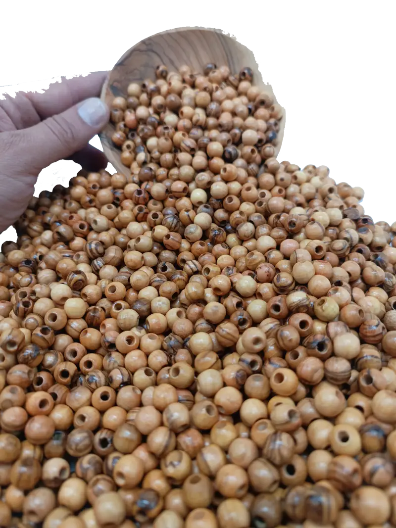 Hand made olive wood beads 8mm from bethlehem