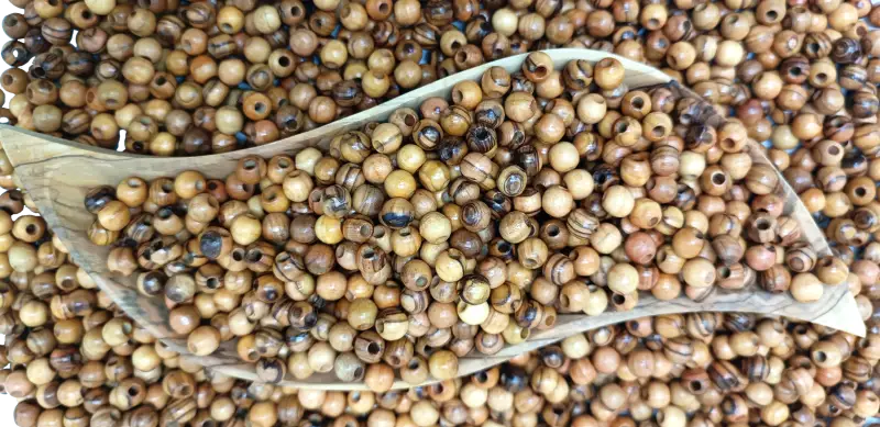 Hand made olive wood beads 8mm from bethlehem