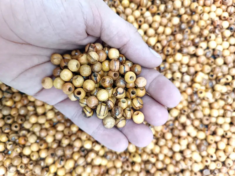 Hand made olive wood beads 8mm from bethlehem