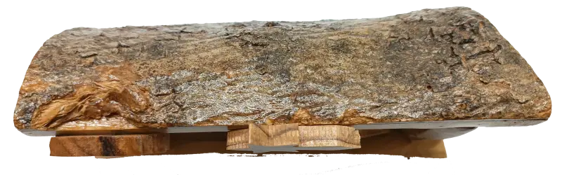 Hand made olive wood nativity scene – holy family in natural bark cave from bethlehem nativities