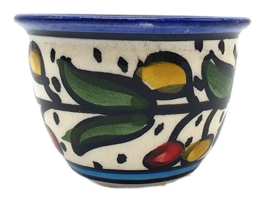 Hand painted ceramic coffee mug elegant modern artisan cup