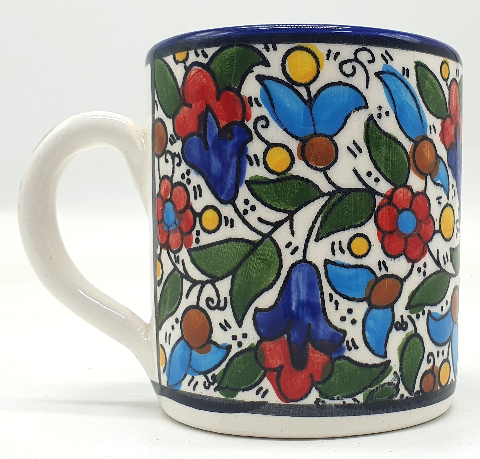 Hand - Painted Ceramic Tea Mug - Elegant Modern Design to Enhance Your Dining Table | High - Quality Artisan Mug - Zuluf