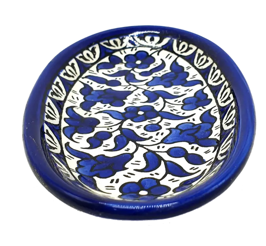 Handcrafted hebron ceramic plate authentic palestinian pottery 6.5x3.5