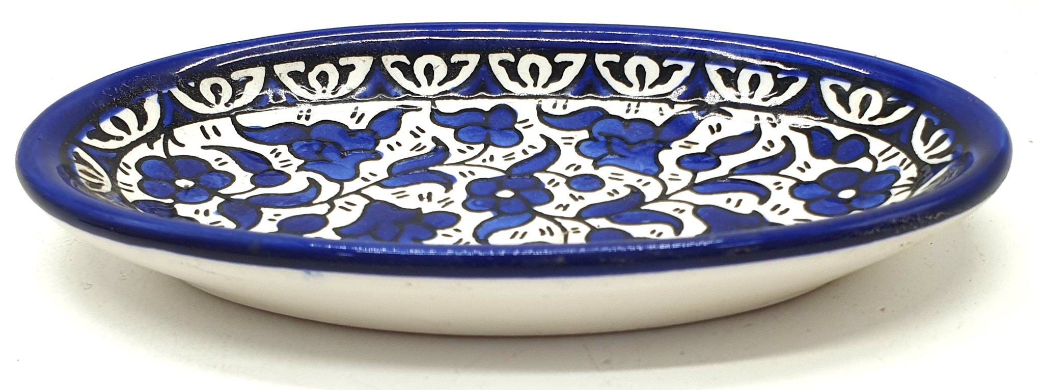 Handcrafted Hebron Ceramic Plate - Authentic Palestinian Pottery from the Heart of Hebron - Zuluf