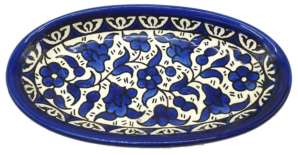 Handcrafted Hebron Ceramic Plate - Authentic Palestinian Pottery from the Heart of Hebron - Zuluf