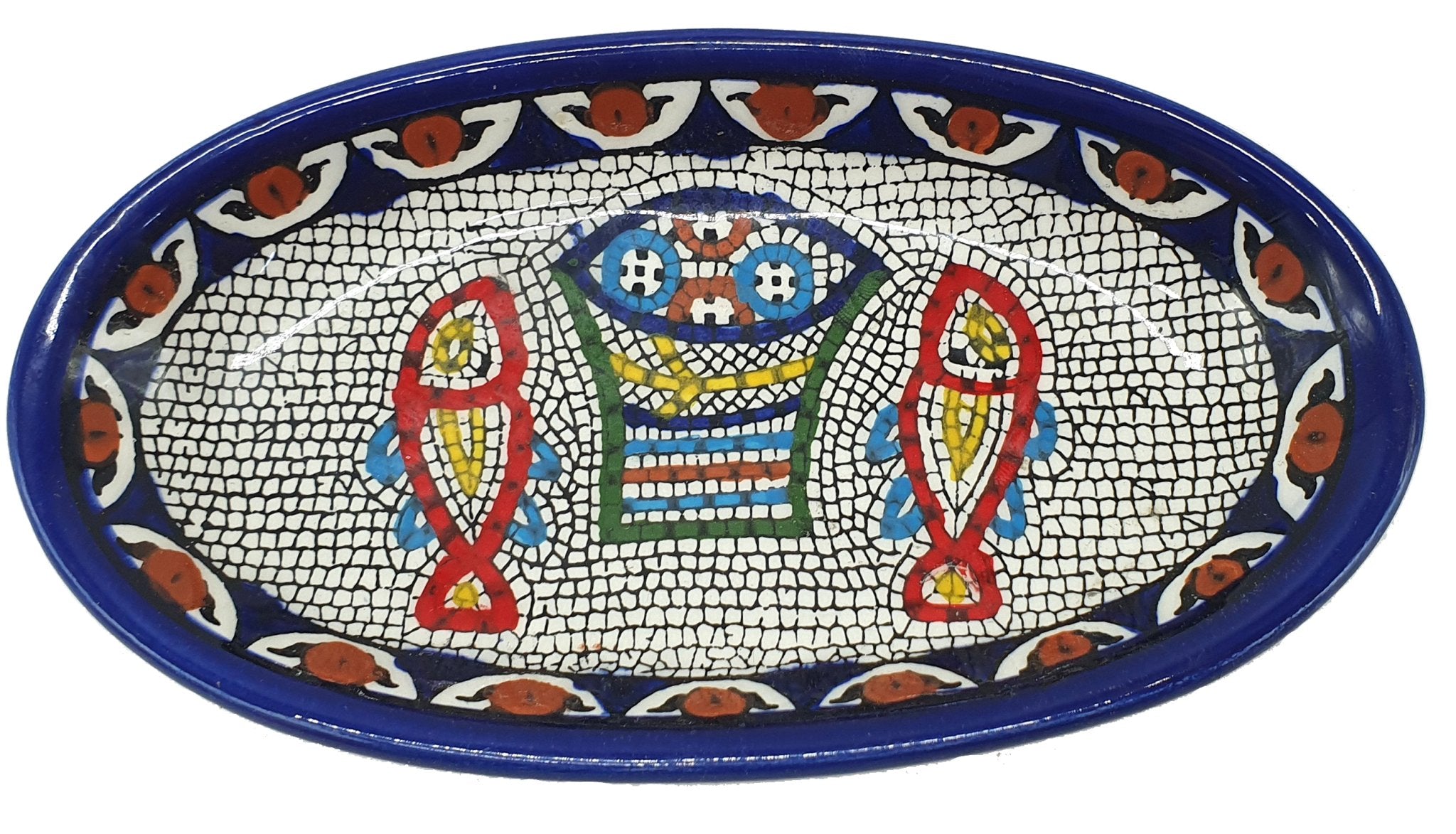 Handcrafted Hebron Ceramic Plate - Authentic Palestinian Pottery from the Heart of Hebron - Zuluf