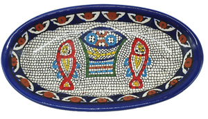 Handcrafted Hebron Ceramic Plate - Authentic Palestinian Pottery from the Heart of Hebron - Zuluf