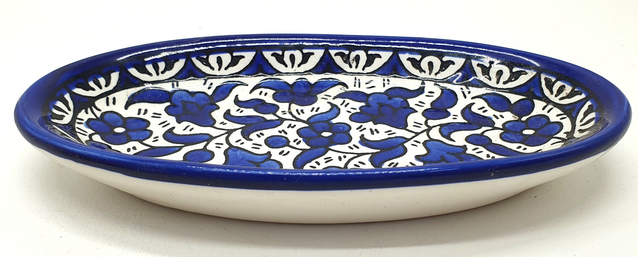 Handcrafted Hebron Ceramic Plate - Authentic Palestinian Pottery from the Heart of Hebron - Zuluf