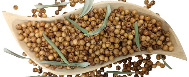 Handcrafted olive wood beads 6mm from bethlehem