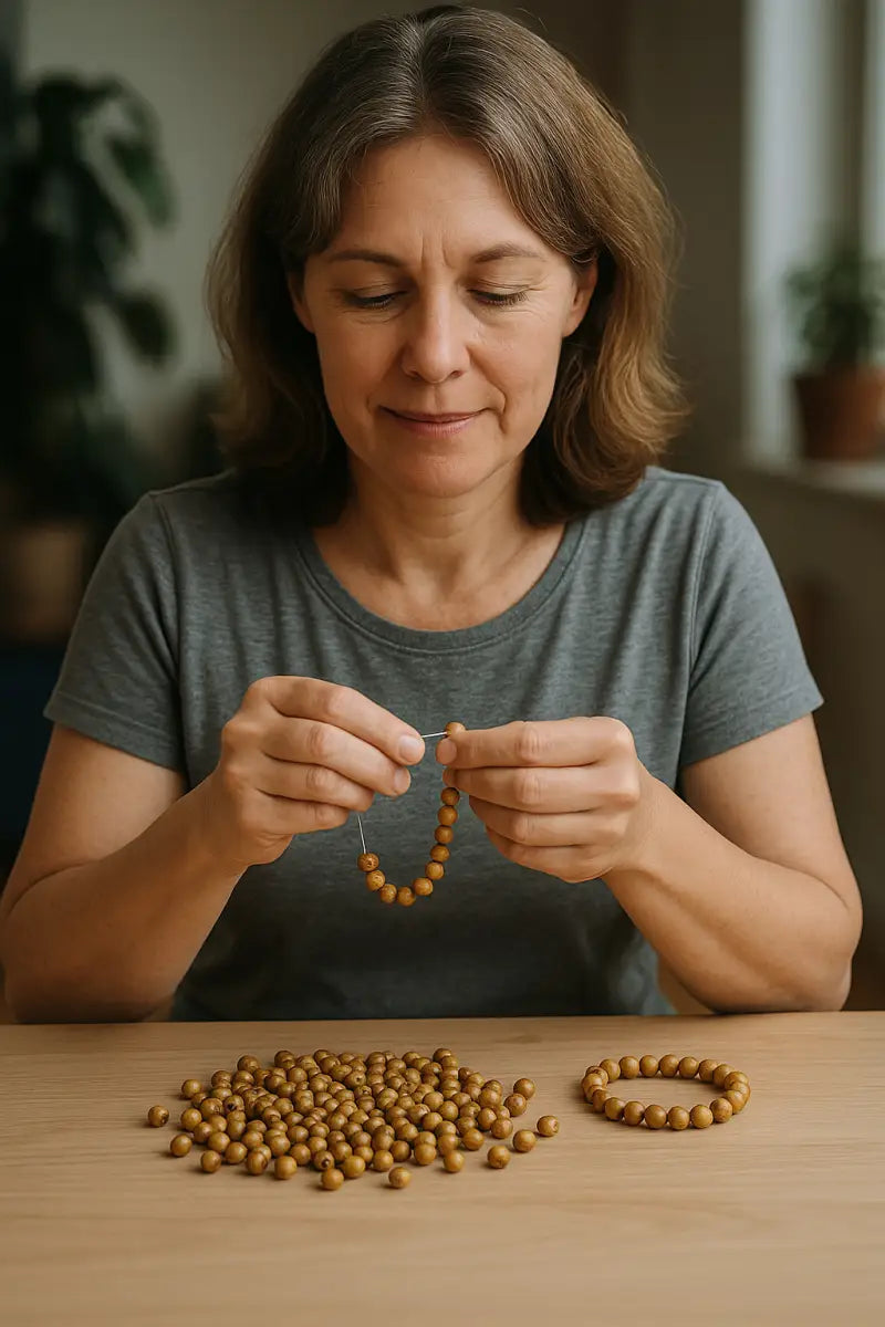 Handcrafted olive wood beads from bethlehem 4mm