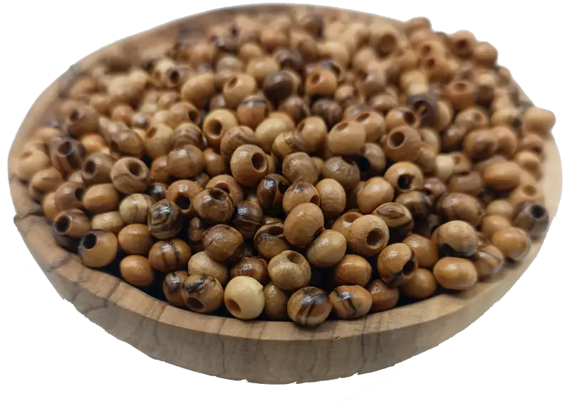 Handcrafted olive wood beads from bethlehem 4mm