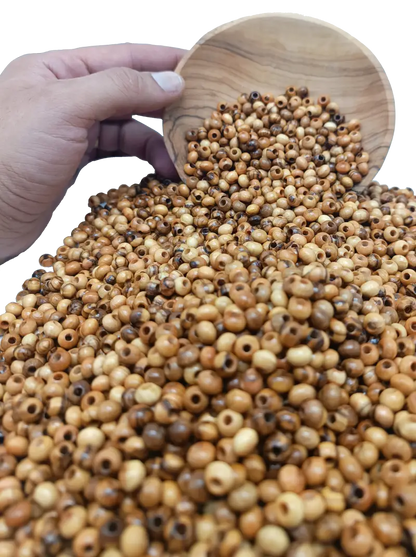 Handcrafted olive wood beads from bethlehem 4mm