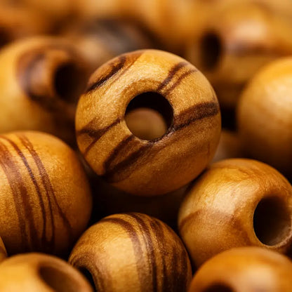 Handcrafted olive wood beads from bethlehem 4mm