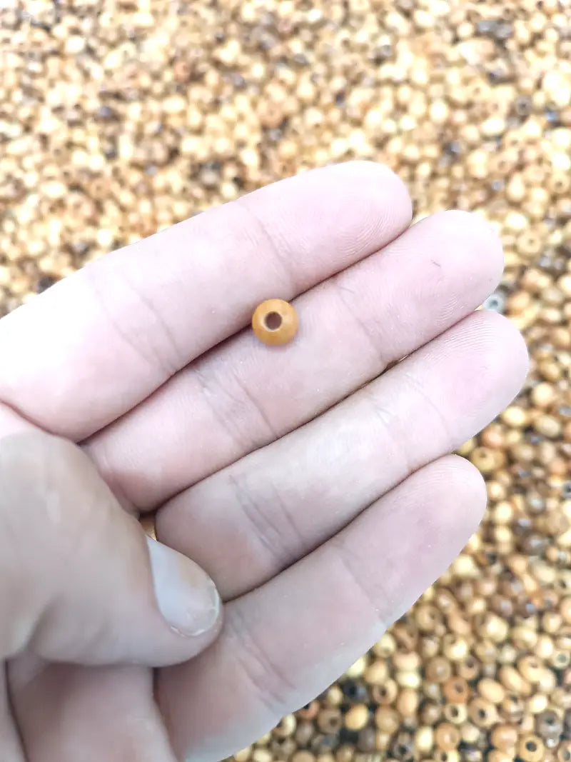 Handcrafted olive wood beads from bethlehem 4mm