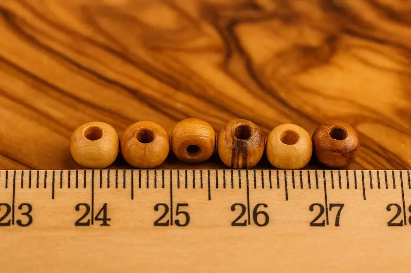 Handcrafted olive wood beads from bethlehem 4mm