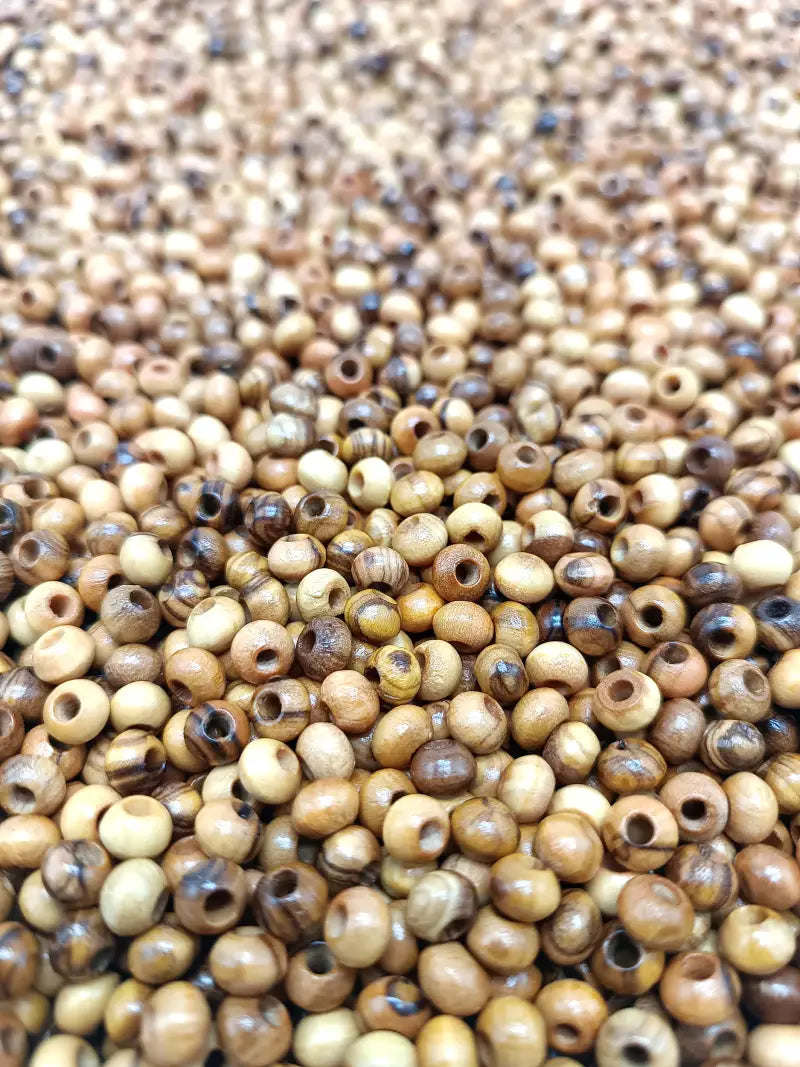 Handcrafted olive wood beads from bethlehem 4mm
