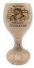 Handcrafted Olive Wood Chalice – Made in Bethlehem | Religious Decor & Gift, 5.9x2.7x2.7", 260g - Zuluf