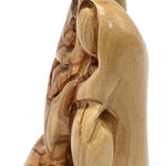 Handcrafted Olive Wood Holy Family "Flight to Egypt" Faceless Statue - Small Size 4.4X2.5X1.8" | Religious Art from Bethlehem - Zuluf