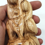 Handcrafted Olive Wood Holy Family "Flight to Egypt" Faceless Statue - Small Size 4.4X2.5X1.8" | Religious Art from Bethlehem - Zuluf