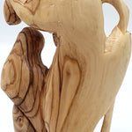 Handcrafted Olive Wood Holy Family Nativity Figurine from the Holy Land | Unique Religious Art for Home Décor (6.5x4.1x2.6") - Zuluf