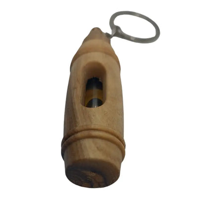 Handcrafted olive wood keychain with encased pure oil – unique and symbolic gift keychain