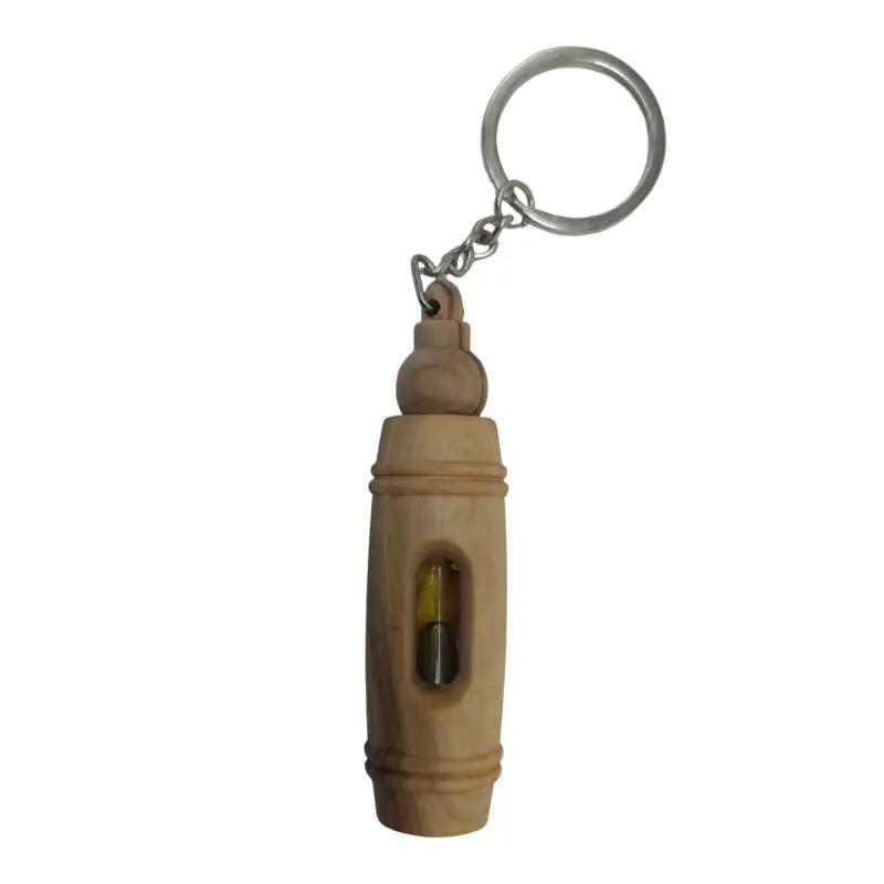 Handcrafted olive wood keychain with encased pure oil – unique and symbolic gift 1 keychain
