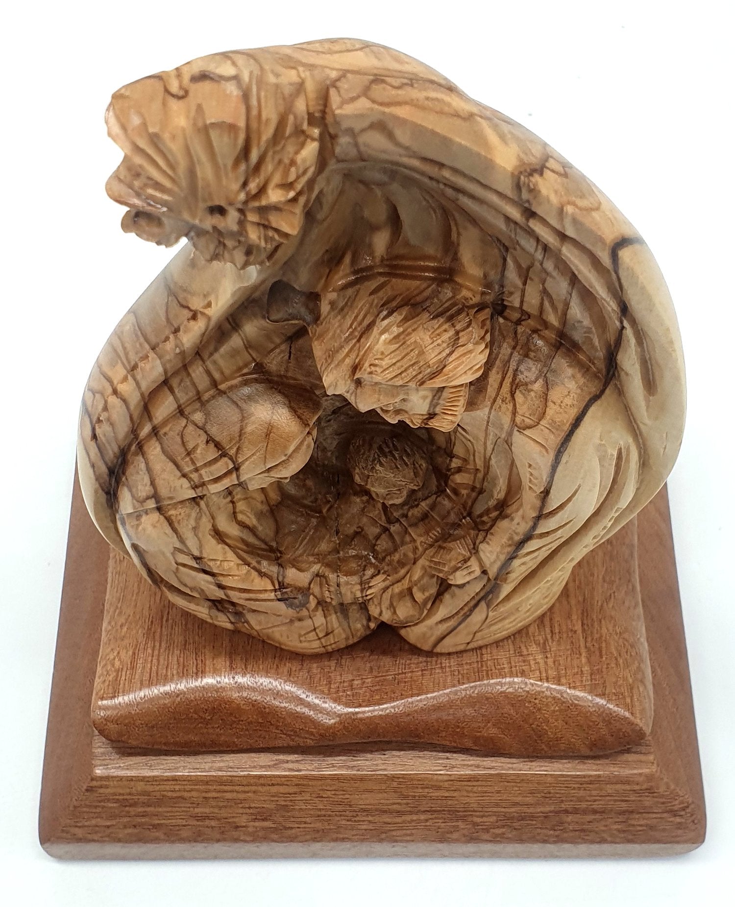 Handcrafted Olive Wood Nativity Scene - Authentic Bethlehem Holy Art | Premium Quality Christmas Decor & Religious Gift - Zuluf