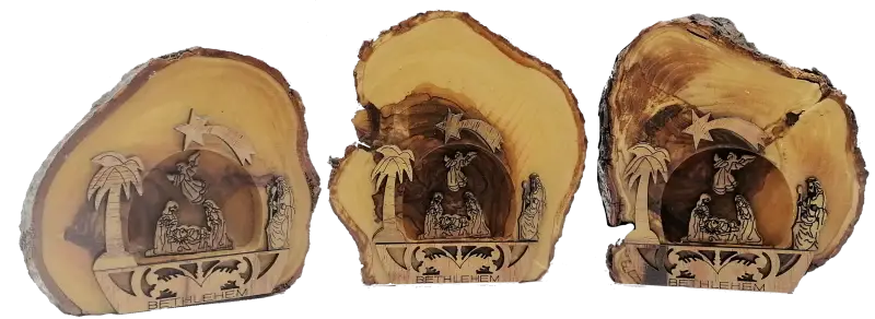 Handcrafted olive wood nativity scene ornament from bethlehem - 3 - nativities