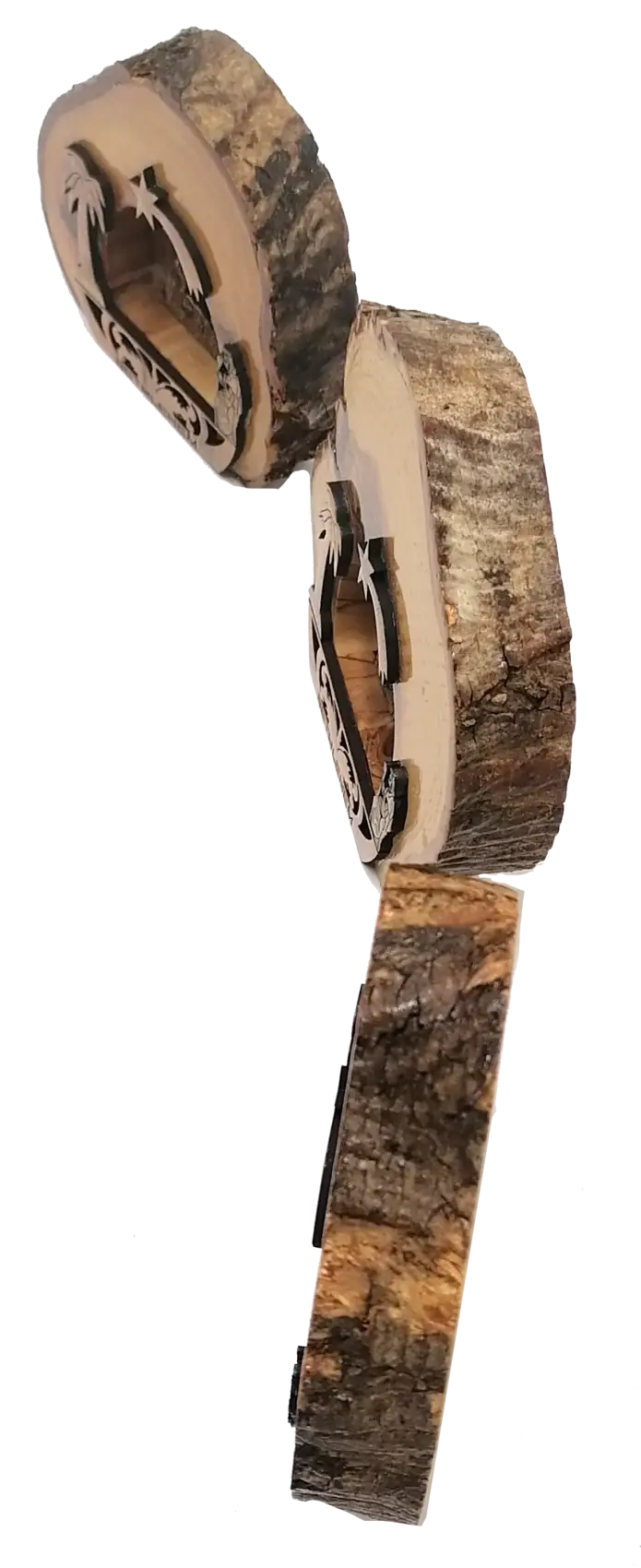 Handcrafted olive wood nativity scene ornament from bethlehem - nativities