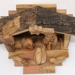 Handcrafted Olive Wood Nativity Set – Made in Bethlehem | Authentic Holy Land Decor & Gift 5.5x8x4.3" - Zuluf