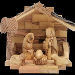 Handcrafted Olive Wood Nativity Set – Made in Bethlehem | Authentic Holy Land Decor & Gift 5.5x8x4.3" - Zuluf