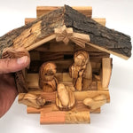 Handcrafted Olive Wood Nativity Set – Made in Bethlehem | Authentic Holy Land Decor & Gift 5.5x8x4.3" - Zuluf