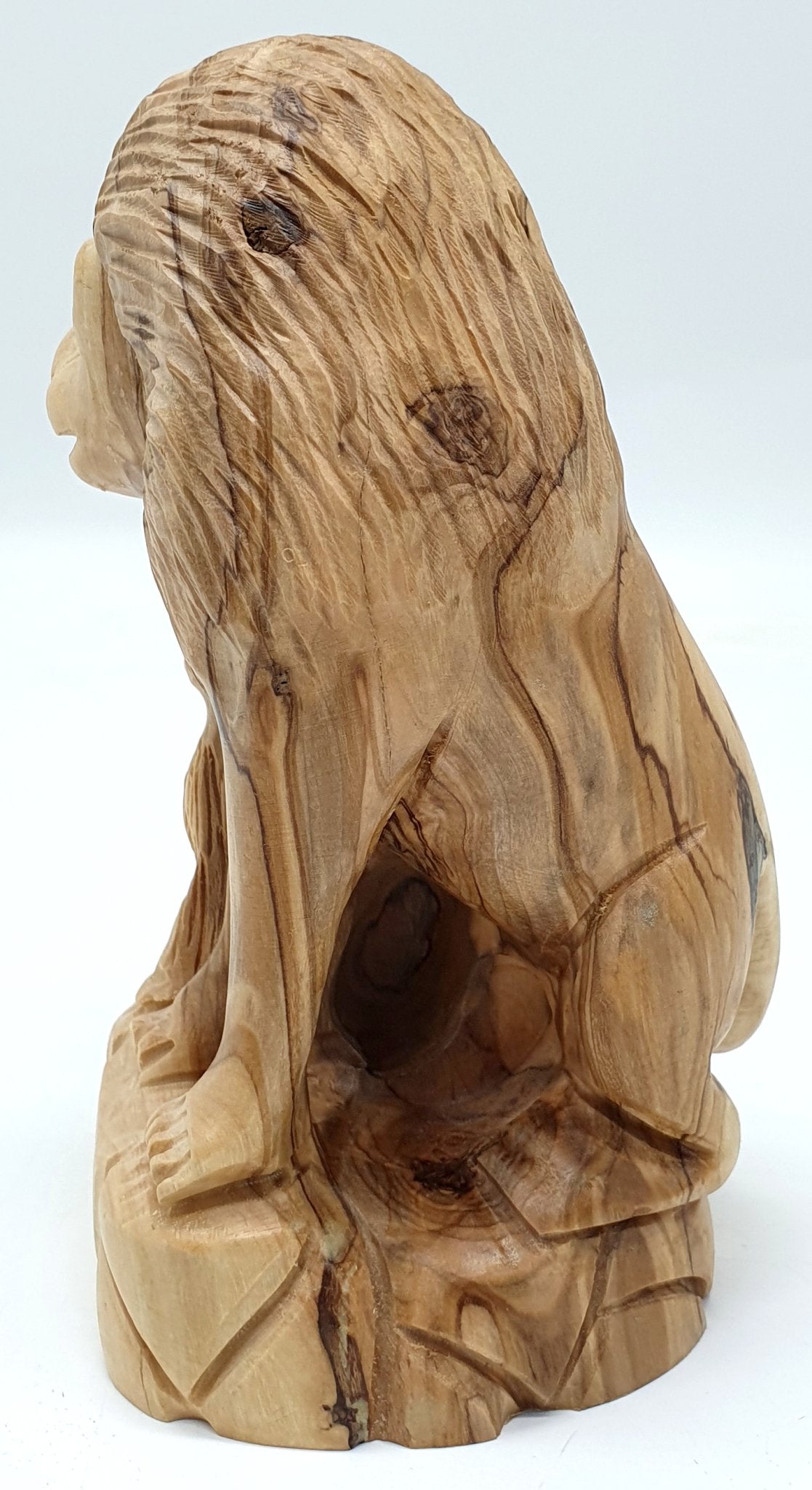 Handcrafted Olive Wood Sculpture of The Lamb with The Lion – Symbol of Peace and Harmony | Authentic Bethlehem Craft - Zuluf