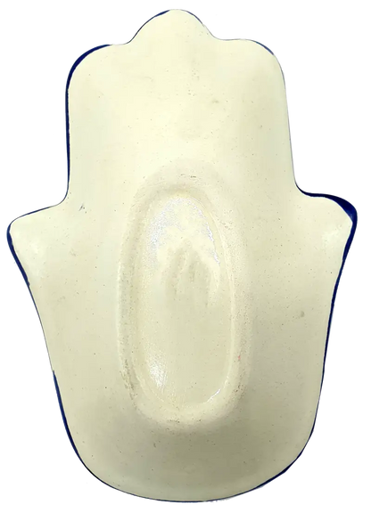 Handmade ceramic hamsa plate from hebron authentic pottery decor