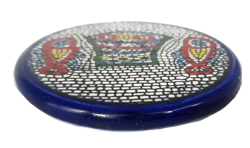 Handmade ceramic magnet authentic palestinian artisanal souvenir