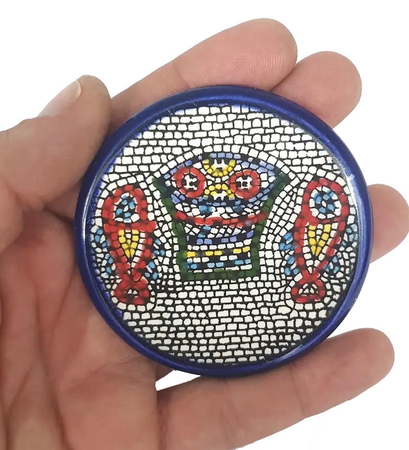 Handmade ceramic magnet authentic palestinian artisanal souvenir