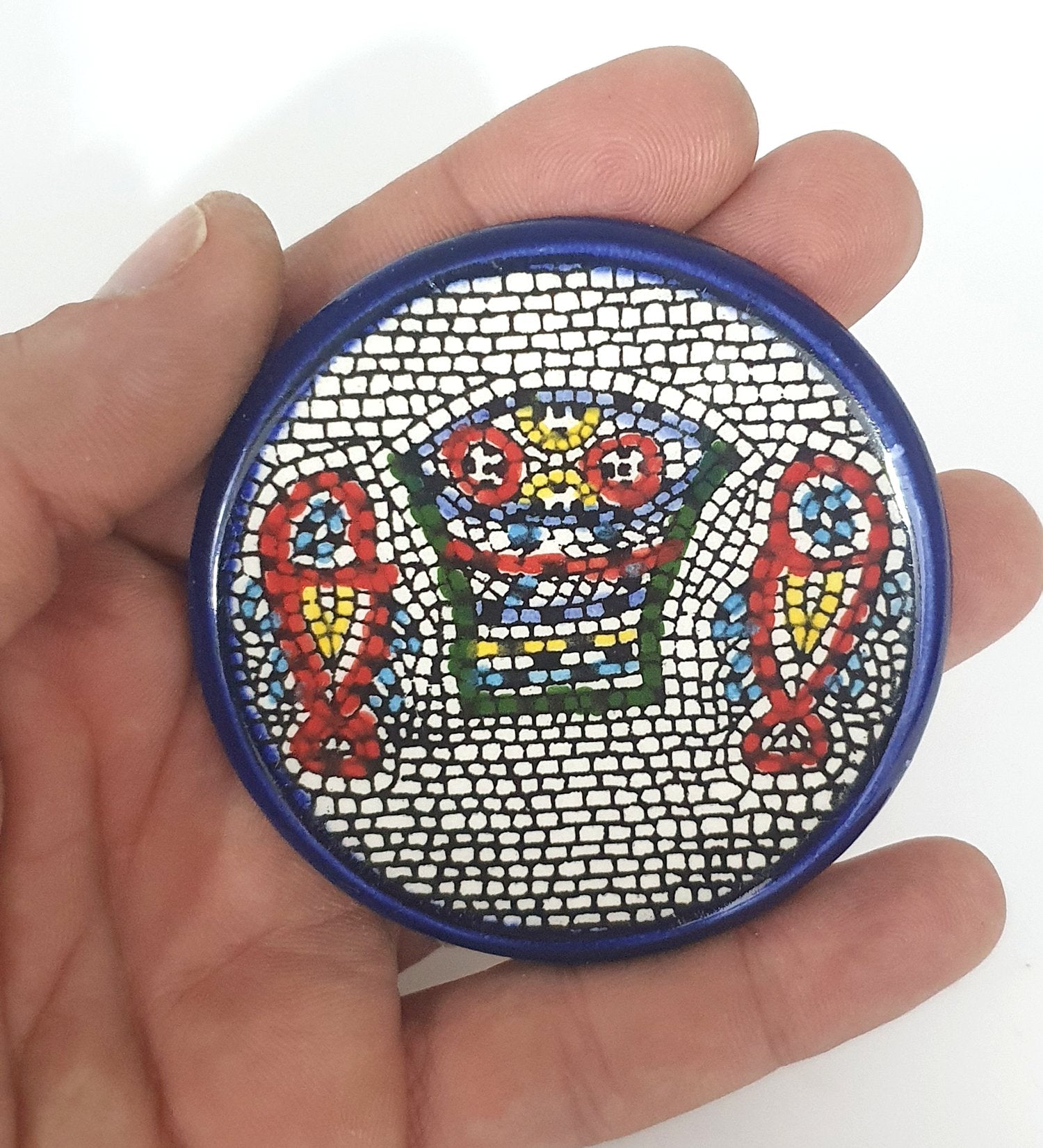 Handmade Ceramic Magnet - High - Quality Palestinian Craftsmanship | Authentic Artisanal Souvenir from Palestine - Zuluf