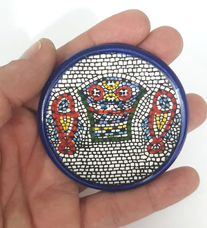 Handmade Ceramic Magnet - High - Quality Palestinian Craftsmanship | Authentic Artisanal Souvenir from Palestine - Zuluf