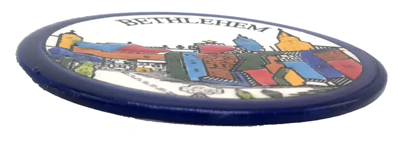 Handmade ceramic saucer authentic palestinian pottery 3.5 inch