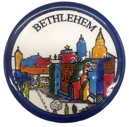 Handmade ceramic saucer authentic palestinian pottery 3.5 inch - cr010 bethlehem