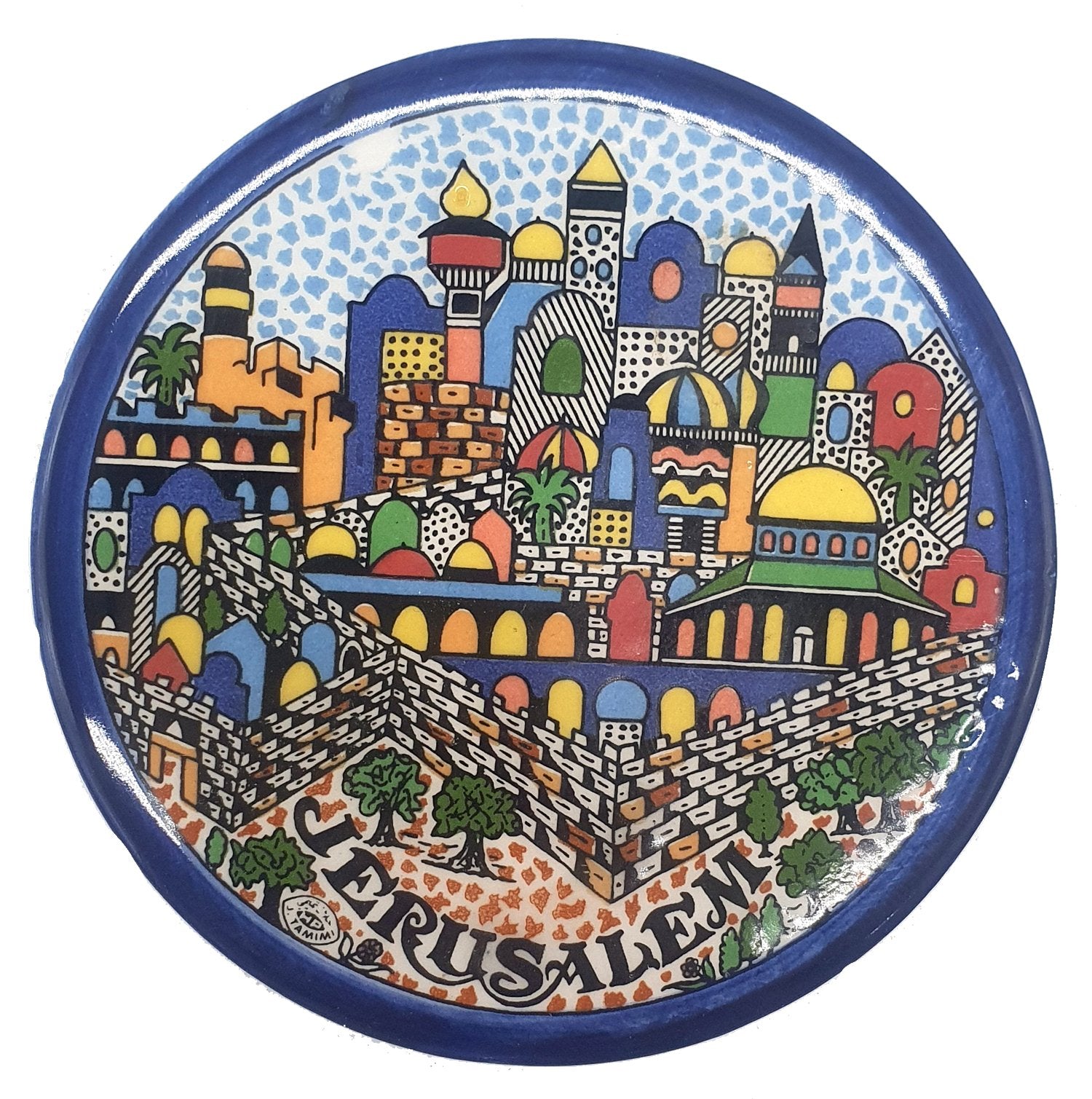 Handmade Ceramic Saucer for Cup - High - Quality Palestinian Craftsmanship | Authentic Pottery from Palestine - Zuluf