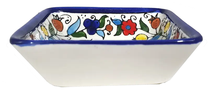 Handmade hebron ceramic salad bowl authentic palestinian pottery decor