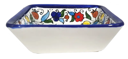 Handmade hebron ceramic salad bowl authentic palestinian pottery decor