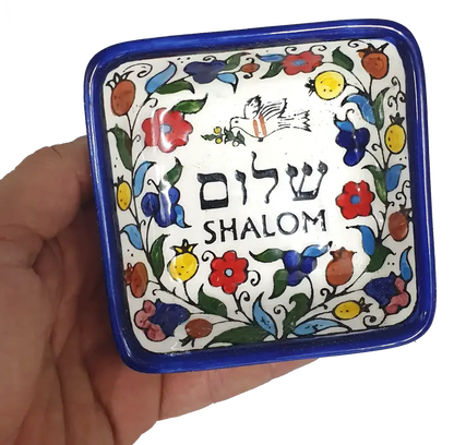 Handmade hebron ceramic salad bowl authentic palestinian pottery decor