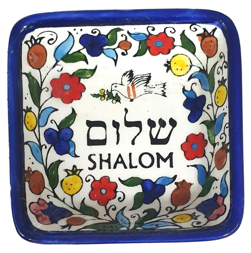 Handmade hebron ceramic salad bowl authentic palestinian pottery decor