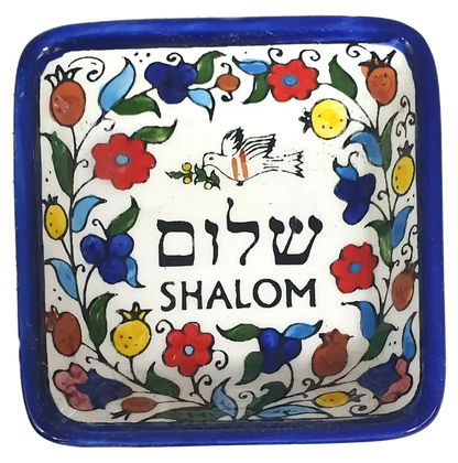 Handmade hebron ceramic salad bowl authentic palestinian pottery decor