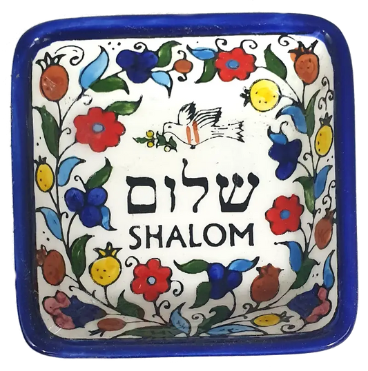 Handmade hebron ceramic salad bowl authentic palestinian pottery decor