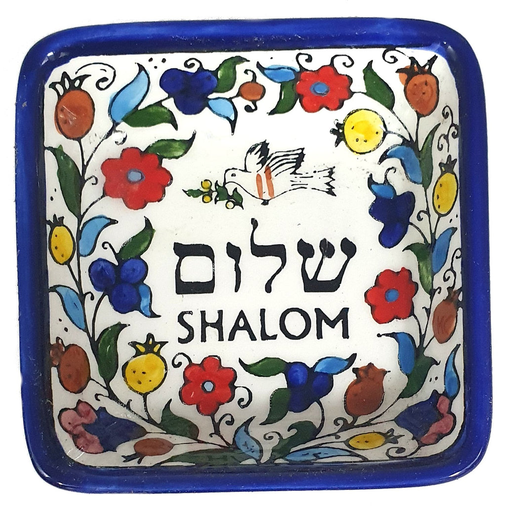 Handmade Hebron Ceramic Salad Bowl - Authentic Palestinian Pottery for Decor or Gift - Zuluf