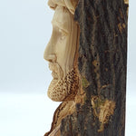 Handmade Jesus Head Sculpture - Carved from Olive Wood Branch in the Holy Land, Bethlehem | High - Quality Religious Decor and Gift - Zuluf