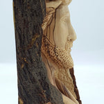 Handmade Jesus Head Sculpture - Carved from Olive Wood Branch in the Holy Land, Bethlehem | High - Quality Religious Decor and Gift - Zuluf